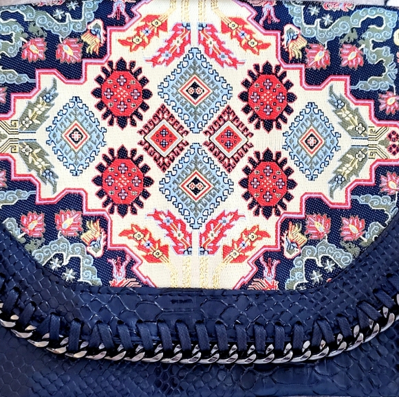 Handmade Boho Clutch Bag Crossbody Purse in Soft Vegan Leather - Picture 4 of 12